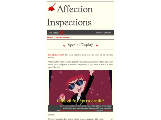 Articles/SpecialDisplay screenshot