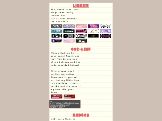 Journal/Links screenshot