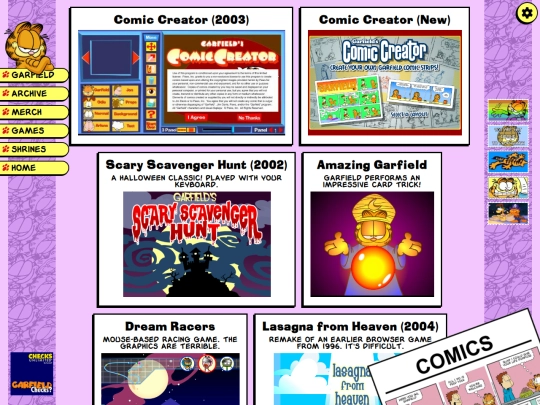 shrines/garfield/games/preview screenshot