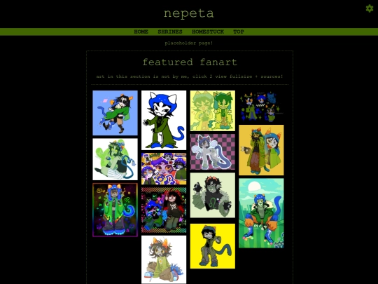 shrines/homestuck/nepeta screenshot