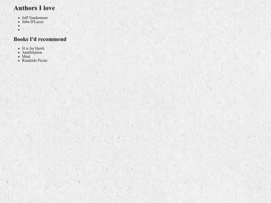 recommendations screenshot