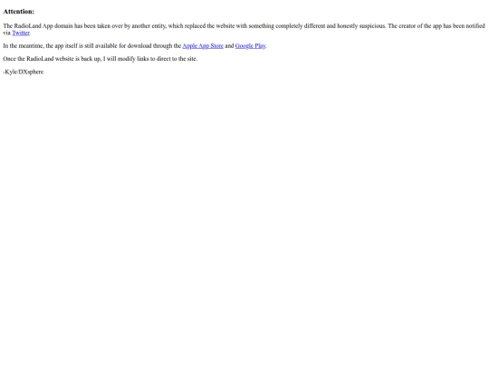 radioland_notice screenshot