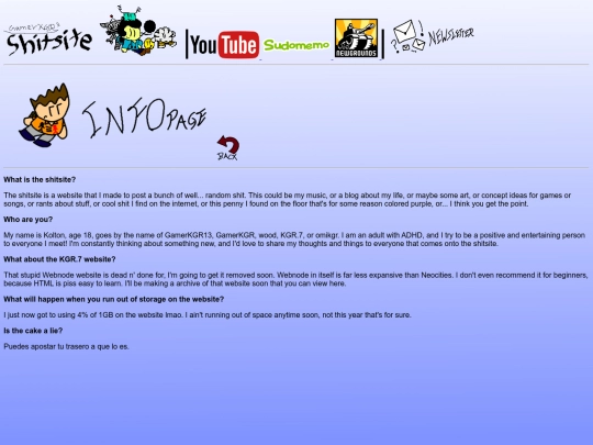 infopage screenshot