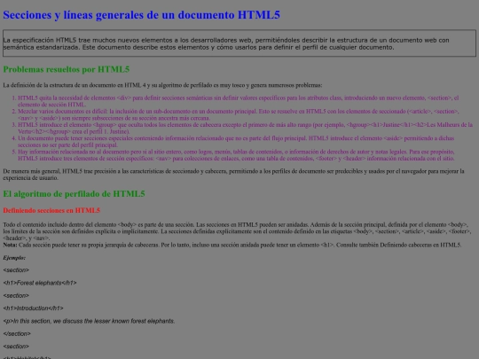 secciones screenshot
