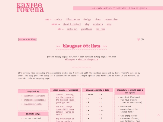 blog/2025/lists screenshot