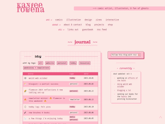 blog screenshot