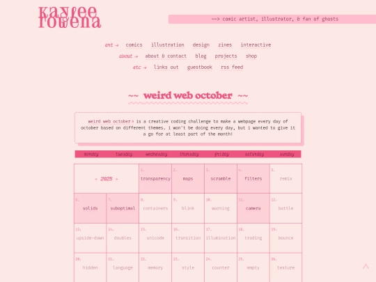 projects/weirdweb screenshot
