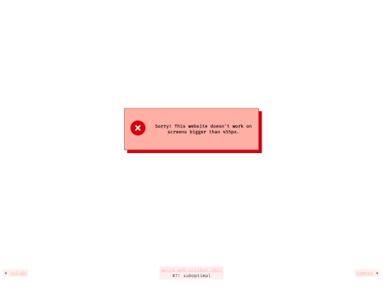 projects/weirdweb/suboptimal screenshot