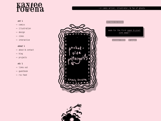 zines/pocket-sized screenshot