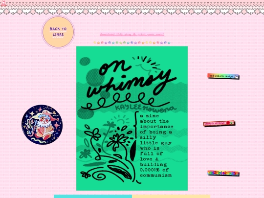 zines/whimsy screenshot