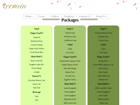packages screenshot