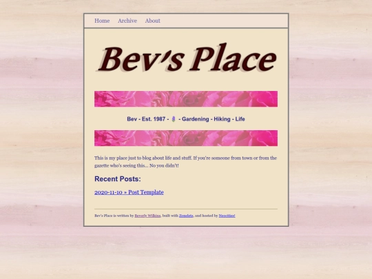 dillonblog/BevBlog screenshot