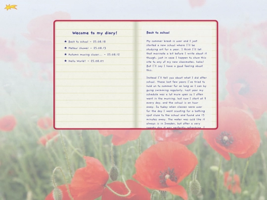 diary screenshot