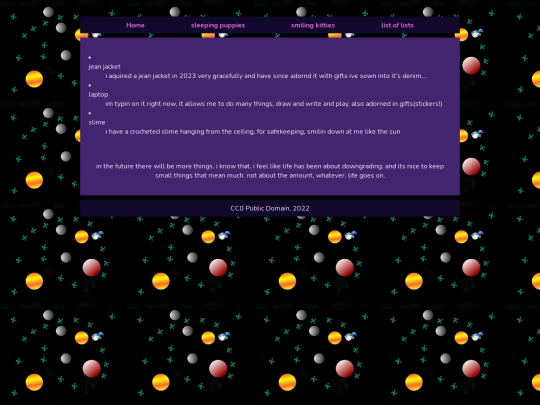lists/favouritephysicalobjects screenshot