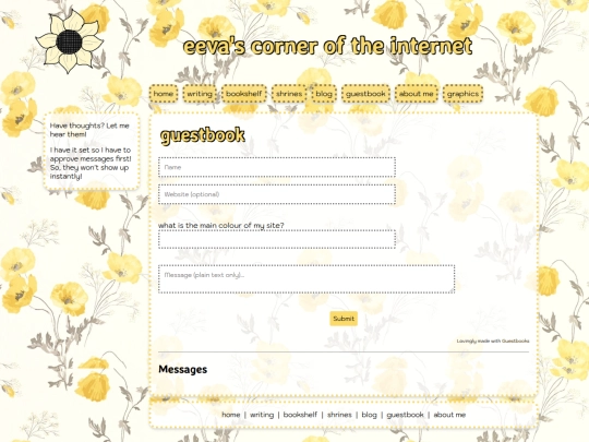 guestbook screenshot