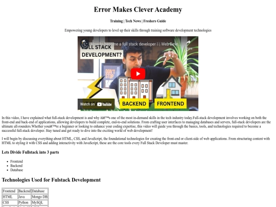 Course screenshot
