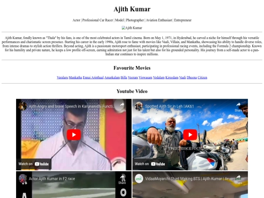 Favourite Actor/Ajith Kumar screenshot