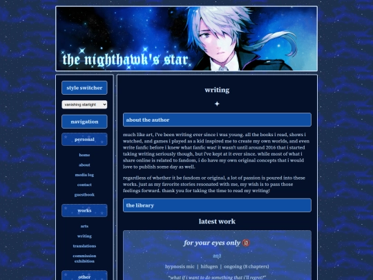 writing screenshot