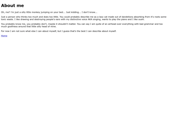 Aboutme screenshot