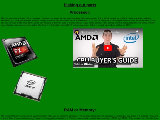 Picking out parts screenshot