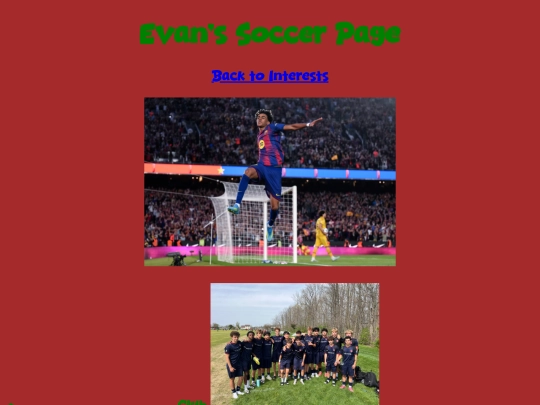 soccer-page screenshot