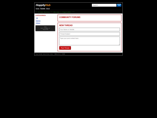 forums screenshot