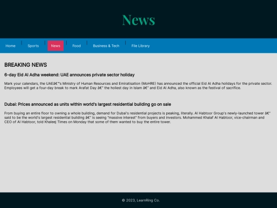 news screenshot