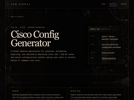 project-cisco-config-generator screenshot