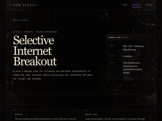 project-selective-internet-breakout screenshot