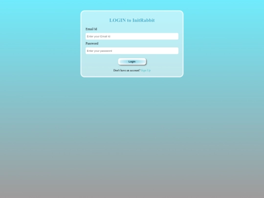 login screenshot