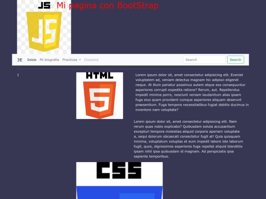 Paginas/boostrap/paginaBoostrap screenshot