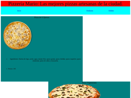Products screenshot