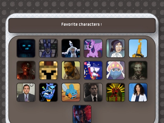 Favoritecharacters screenshot