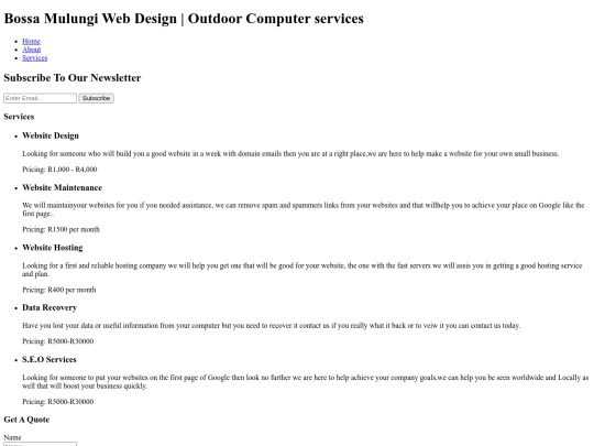services.htlm screenshot
