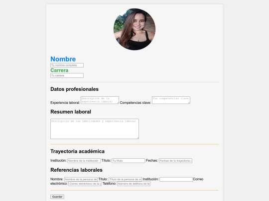 HojaDeVida screenshot