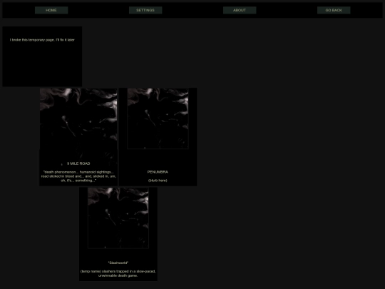 SETTINGS screenshot