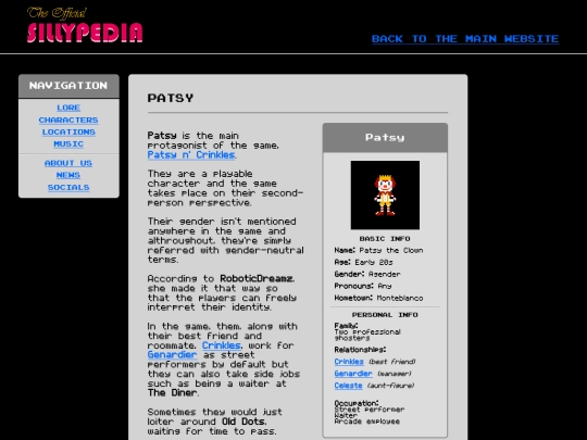 encyclopedia/patsy screenshot