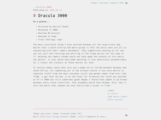 reviews/dracula-3000 screenshot