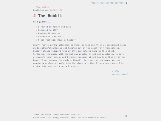 reviews/the-hobbit screenshot