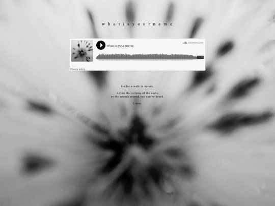 DEGREE SHOW/whatisyourname screenshot