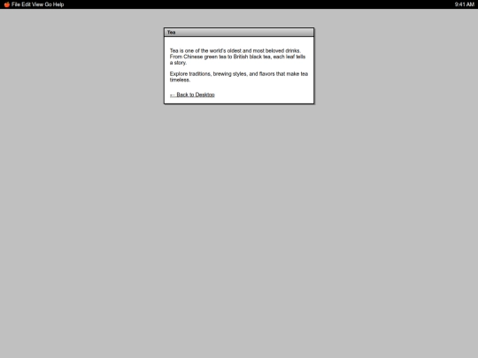 tea screenshot