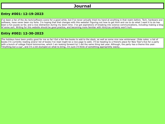 Pages/Journal screenshot