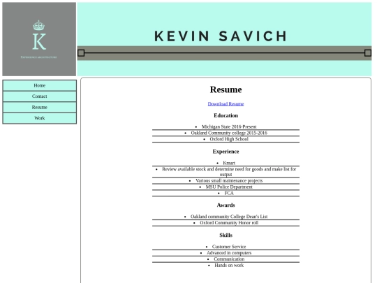 resume screenshot