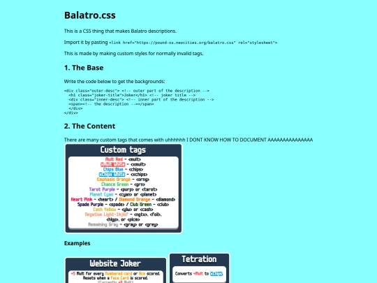 balatro_css screenshot
