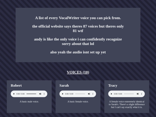 vocalwritervoices screenshot