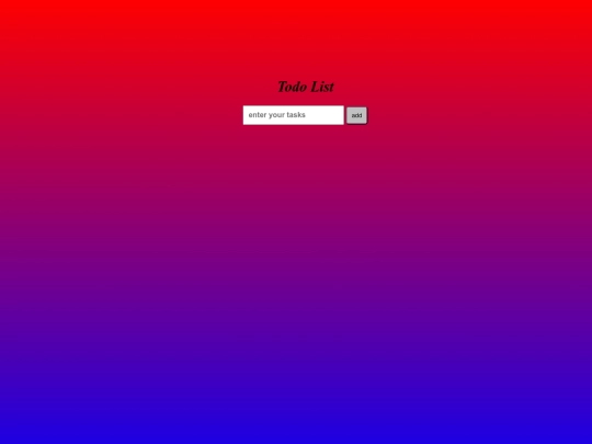 todo list/todo screenshot