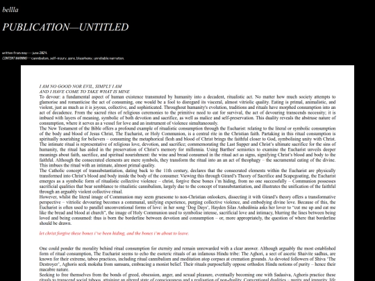 cannibalismpublication screenshot