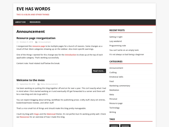 categories/announcement screenshot