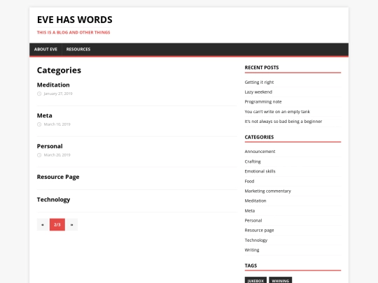 categories/page/2 screenshot