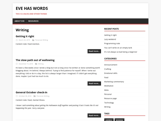 categories/writing/page/1 screenshot